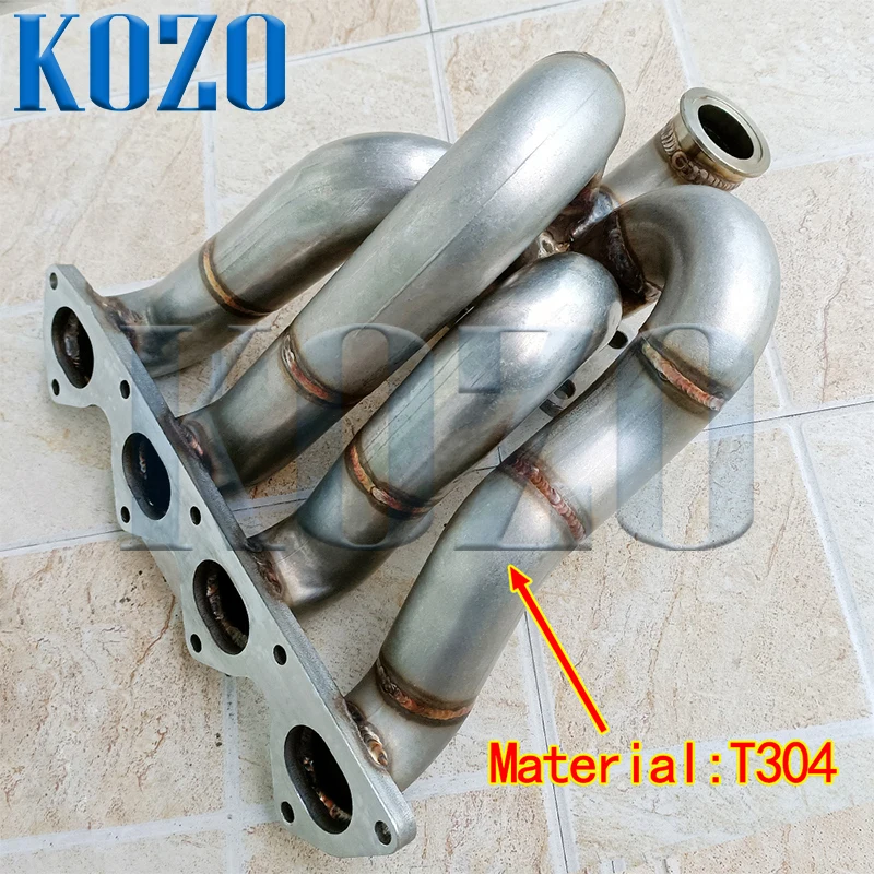 

T3 top mounted equal length Turbo manifold for Civic CR-V B18A B18B B20 Integra 304 S/S turbo clamp