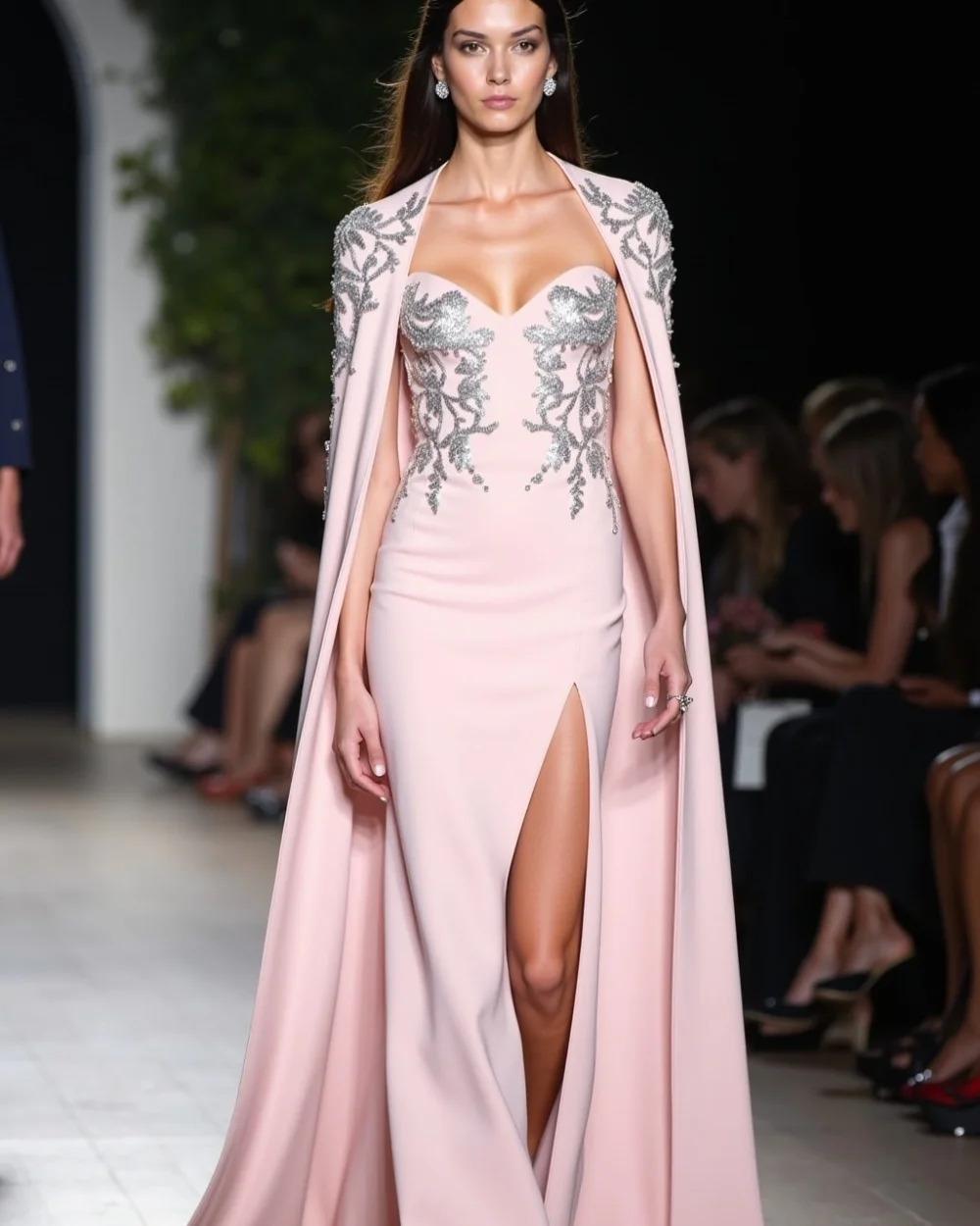 

Customized Elegant Women Jersey Beading Pleat Sheath Evening Dress Modern Style Sweetheart Sleeveless Floor Lenght Prom Dresses