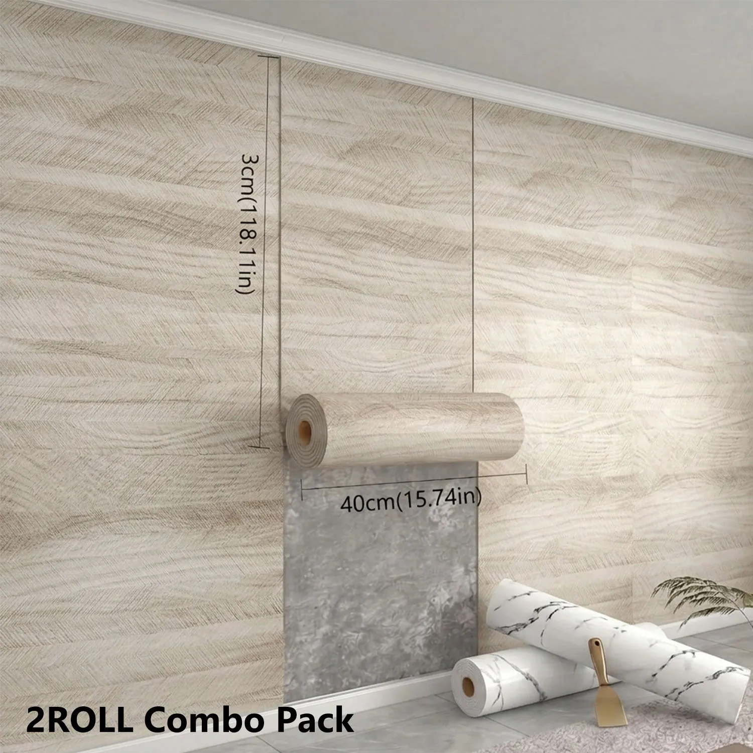 

Wood Grain Wall Stickers Thickened Matte Waterproof Anti Slip Peel And Stick Floor Sticker DIY Home Interior Wall Floor Decor