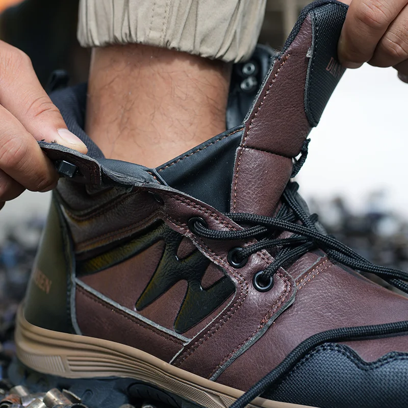 Work Boots Indestructible Safety Shoes Men Steel Toe Shoes Puncture-Proof Sneakers Male Shoes Women Non Slip waterproof boots