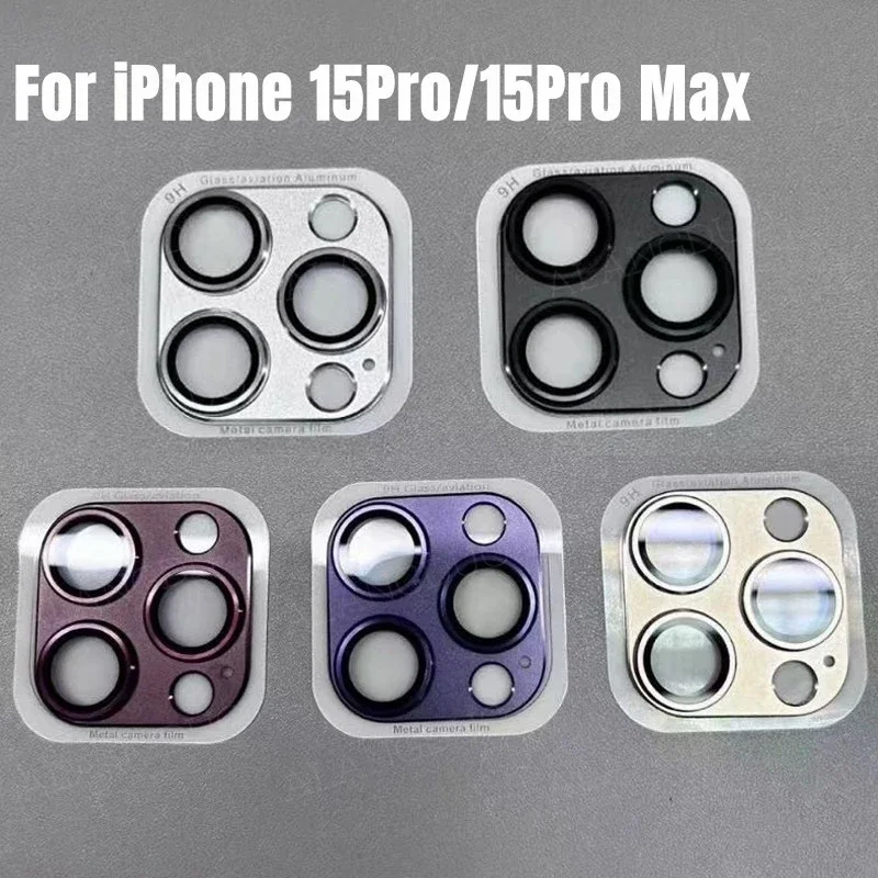 Metal Camera Lens Glass For IPhone 15 16 Pro Max 15 Plus Camera Protective Glass Film For IPhone 16Pro Max 15Pro Max Lens Cover