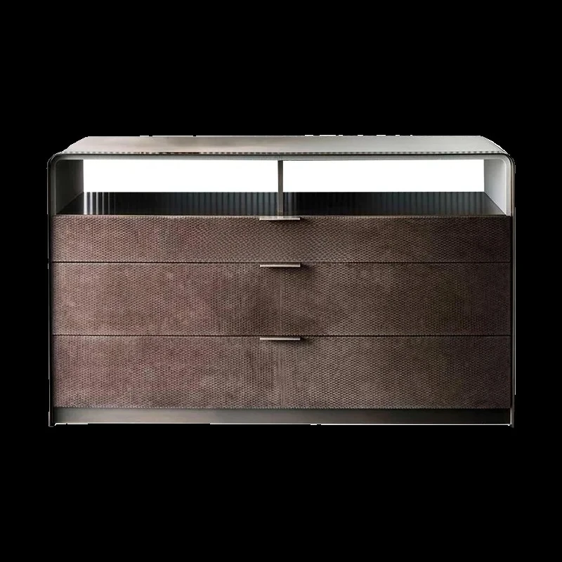 

Solid wood dining side modern simple Italian porch cabinet living room dining room storage against the wall9338