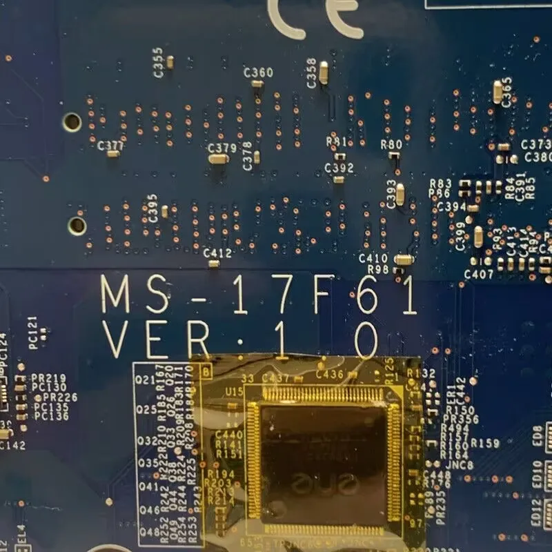 MS-17F61 VER: 1.0 Placa-mãe N18P-G61-A-A1 GTX1650 para placa-mãe de laptop MSI com CPU SRH84 I5-10300H 100% totalmente testada funcionando bem