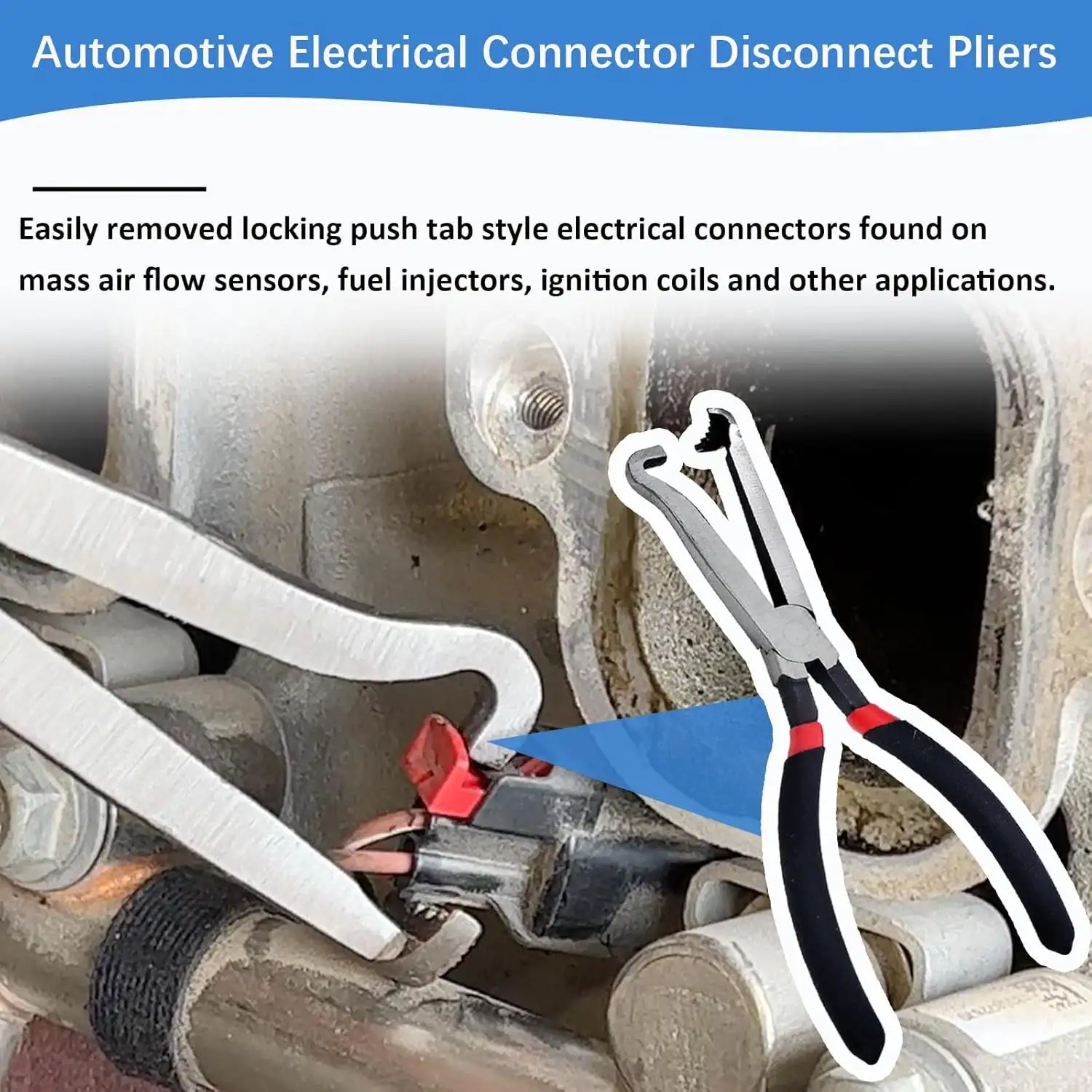 Electrical Disconnect Pliers for Cars Automotive Electrical Connector Disconnect Pliers Long Spark Plug Removal Pliers Hose Pipe