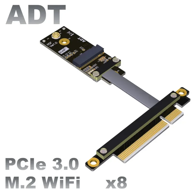 

PCIe x8 to M.2 A.E. key WiFi extension cable PCI-E 8X to m.2 lan card PCIE3.0 Flexible Flat Cable