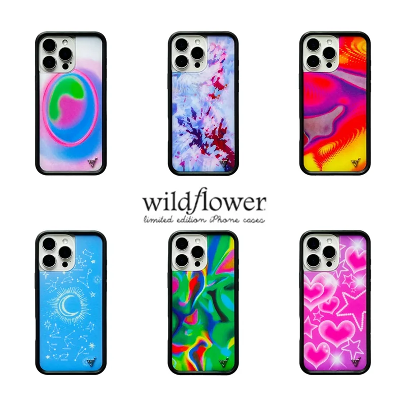

Wildflower Pink Blue Aura Aurora Phone Case for iPhone 17 16 15 14 13 12 Pro Max Ins light ray Flame WF Dream Heart Cover﻿﻿﻿﻿﻿﻿