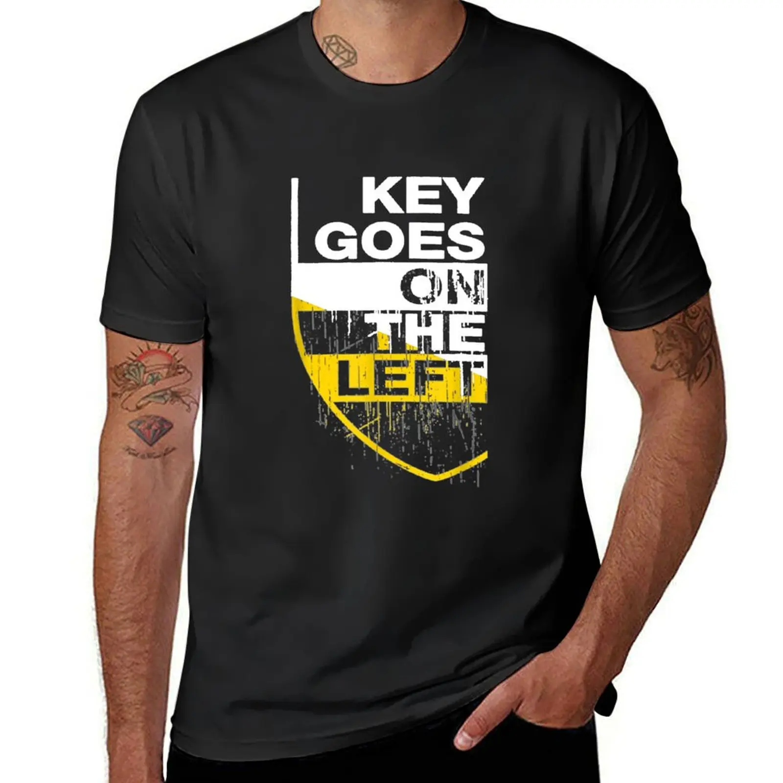 Key Goes On The Left Clubsport - Half Size Classic Essential T-Shirt plus sizes hippie clothes mens plain t shirts