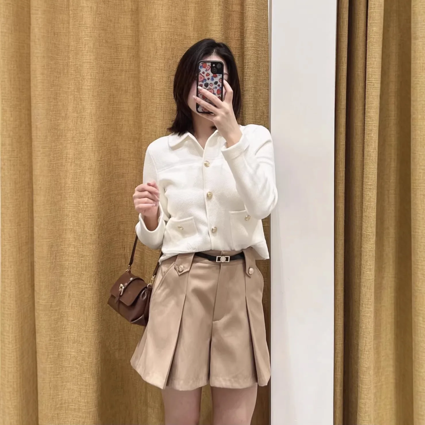 

2026 Early Spring Women's Solid Color Jacket Single Breasted Lapel Fashionable Knitted Cardigan