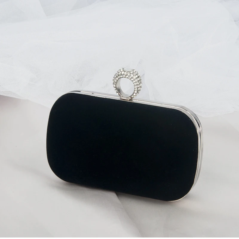 Small Shoulder Bag High Quality Velvet Ladies Rings Clutch Bag Women Evening Party Purse and Handbag Luxury Crossbody Bag Prom