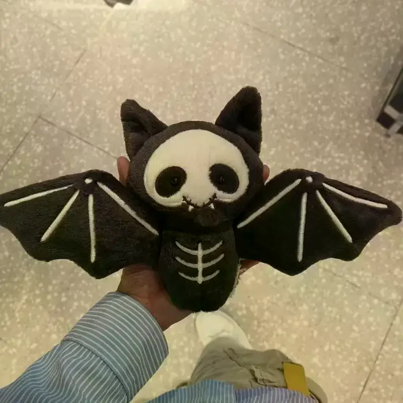 Portachiavi con pipistrello in peluche Kawaii, bambola di pezza di cartone animato, borsa giocattolo, ciondolo, zaino, decorazione appesa, regali di Halloween