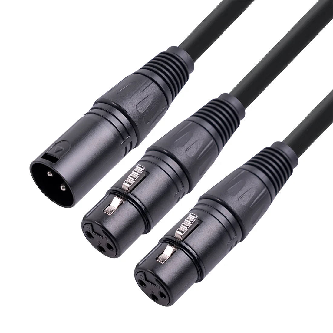 XLR Y-Splitter Cable, XLR Male to Dual XLR Female Mic Combiner Y Cord Balanced Microphone Adaptor Patch Cable -