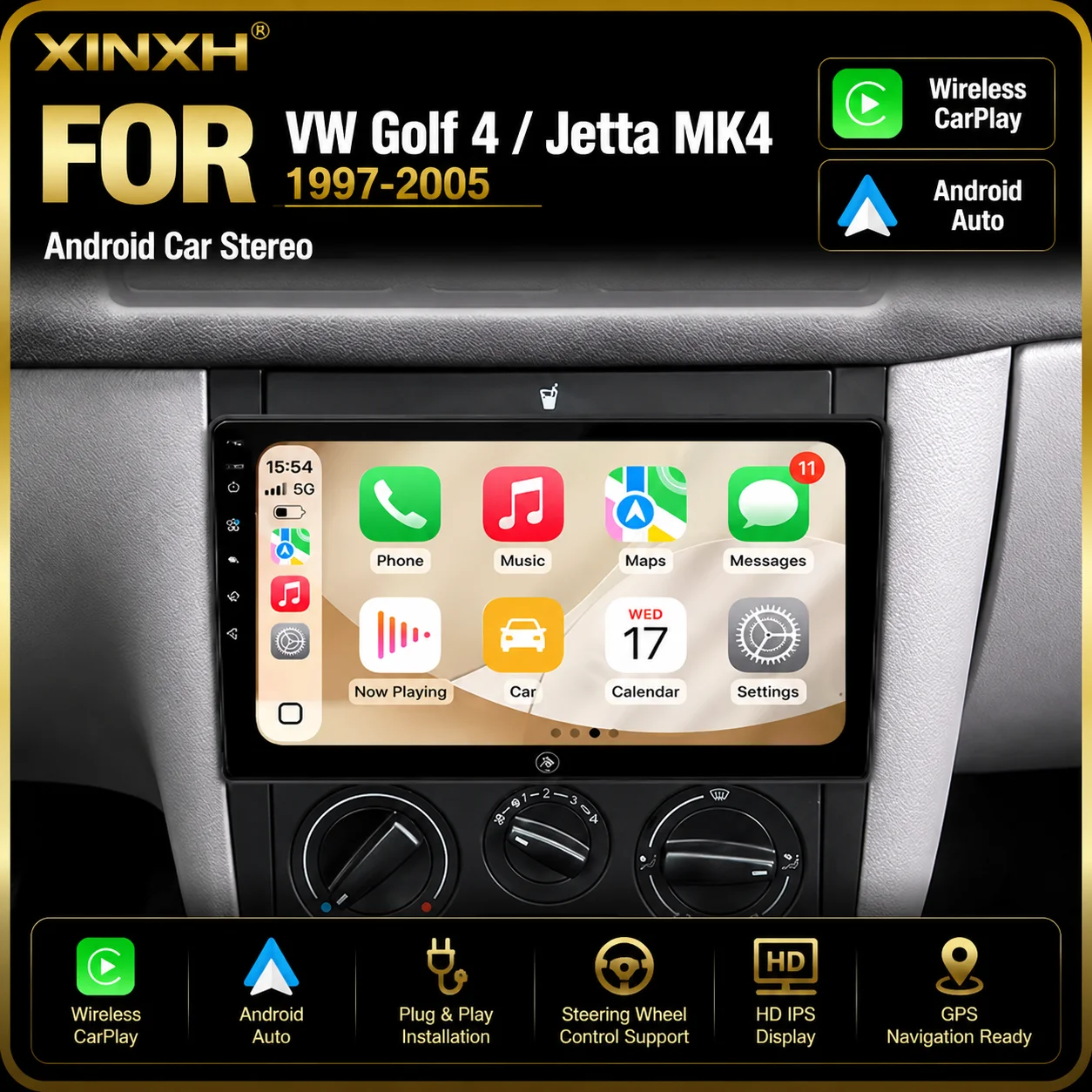 Android Car Radio GPS Navigation Player For Volkswagen VW Golf 4 Jetta MK4 Wireless CarPlay Android Auto Octa Core 4G WIFI DSP C