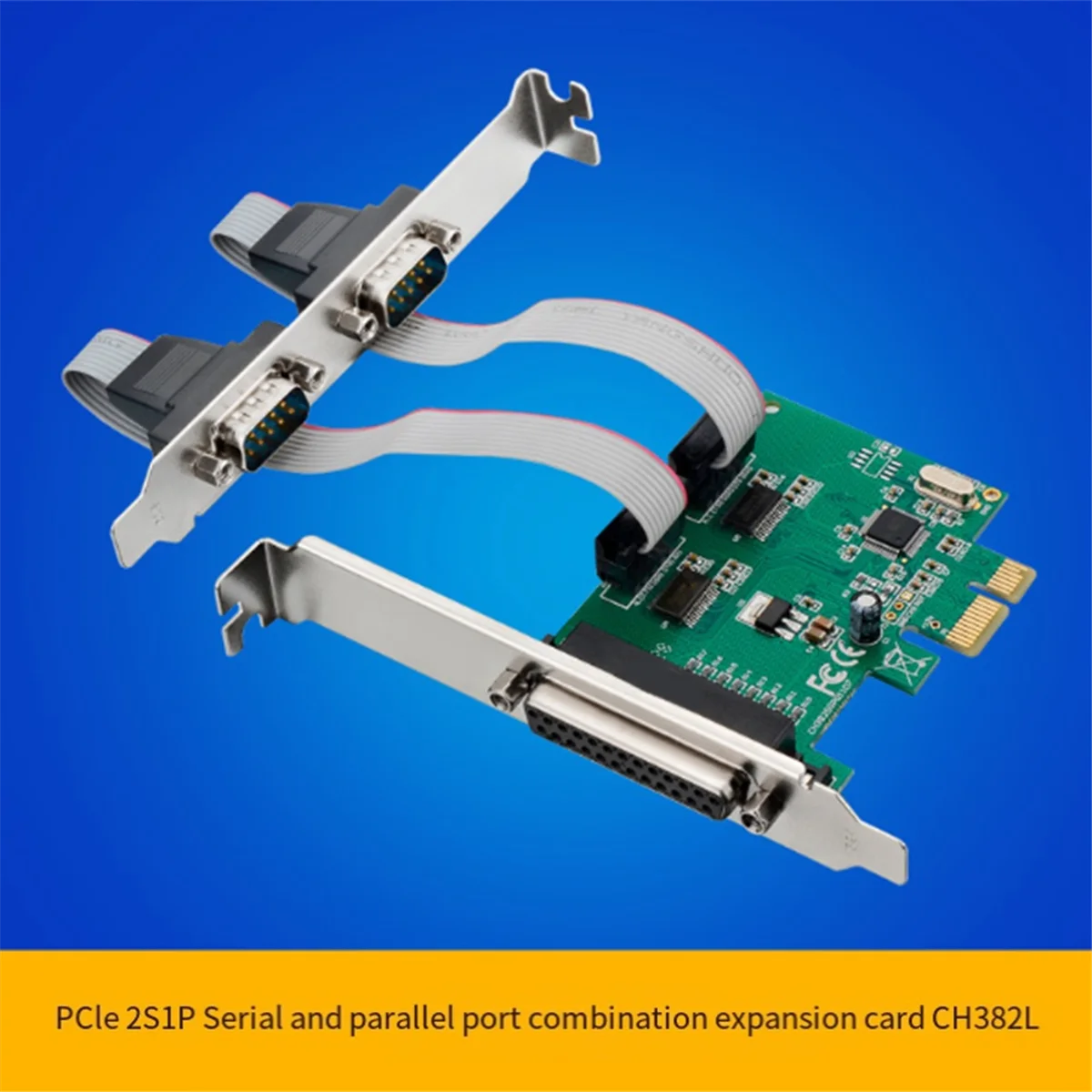 Expansion Card ST36 PCIe X1 CH382L 2S1P Industrial RS232+LTP1 Print