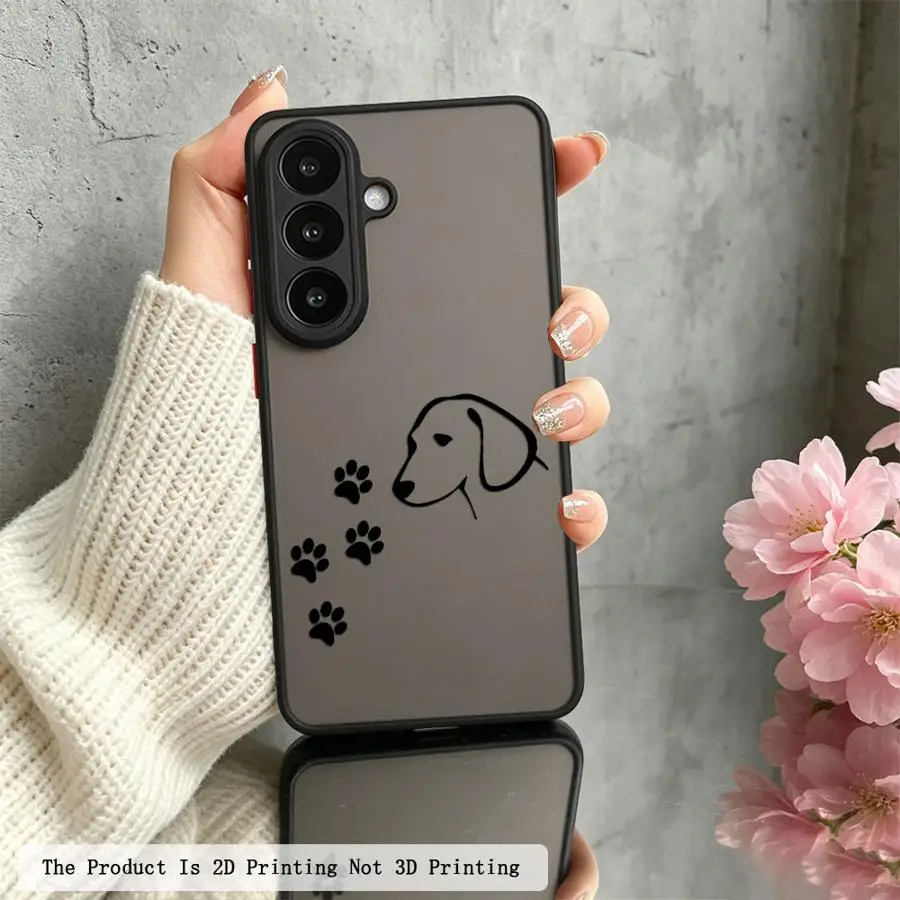 Case for Samsung Galaxy S26 Note 20 Ultra 10+ S23 FE S24 Plus S20 FE S22 S25 Ultra S21 Funda Back Phone Cover Simple Dog Head