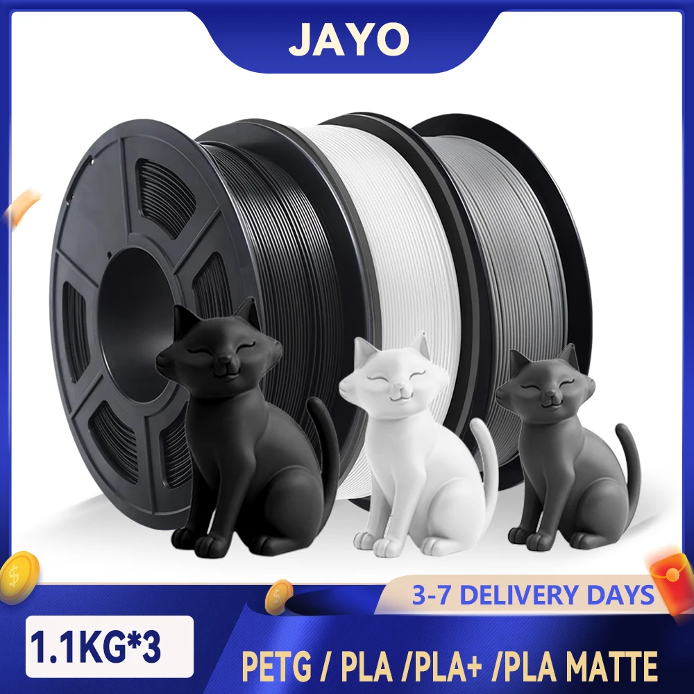 JAYO 3D PETG / PLA Plus / PLA Matte Printer Filament 1.75mm 3D Print Range High Flow Speedy PETG 3D Printer Filament For 3D