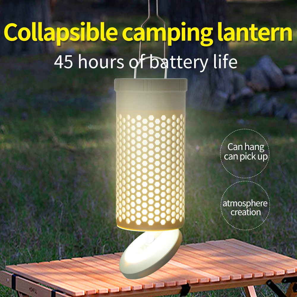

LED Camping Tent Lights 2700-7000K Emergency Light Type-c Charging Camping Lantern Dimmable Hanging Lights for Outdoor Travel