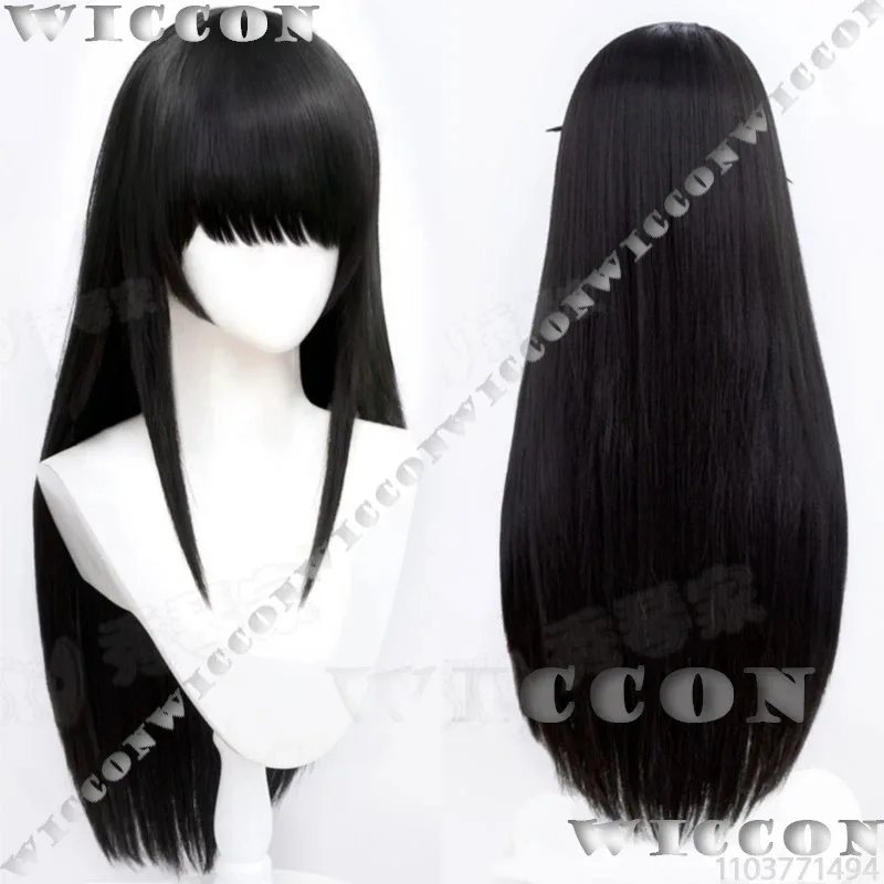 السيدة أوسارجي أنيمي ساكاموتو أيام تأثيري 80 سنتيمتر شعر مستعار أسود جلد فستان أبيض الحجاب مثير النساء فتاة البدلة Halloweek ؛ 3 ، c'5.b ؛ 8'