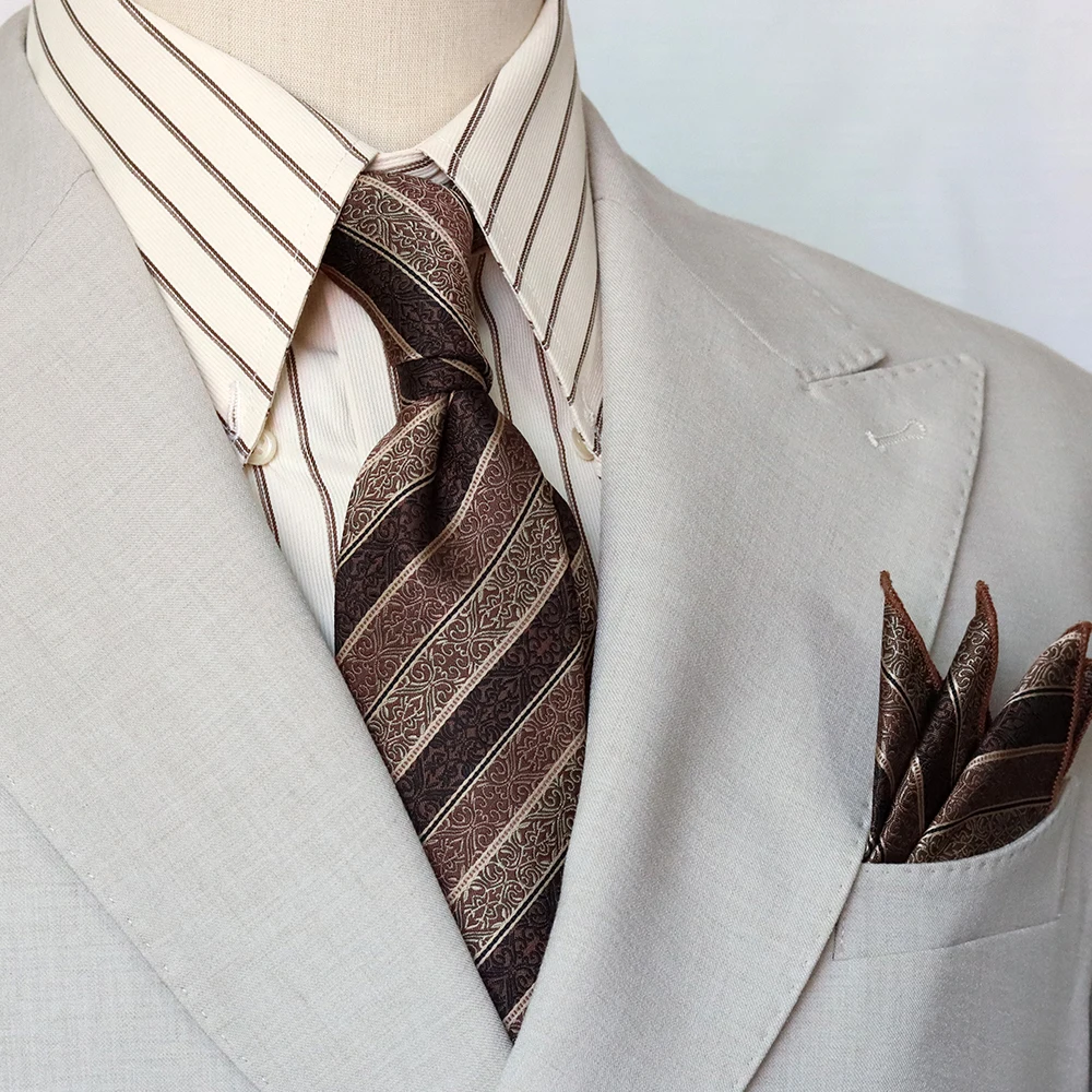 italian-style-vintage-stripe-men's-tie-pocket-square-set-wedding-groomsmen-casual-bow-tie-fashion-business-accessories