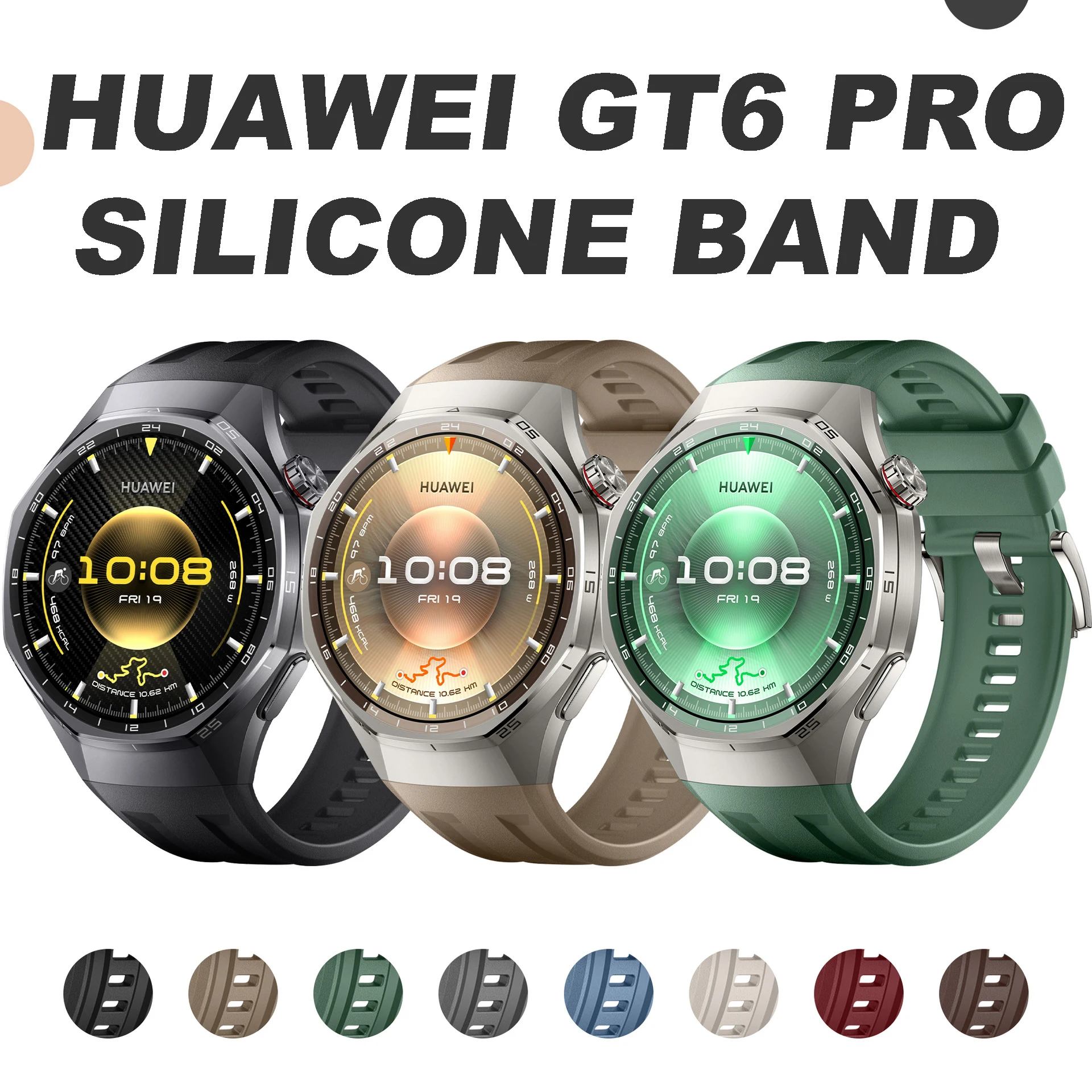 Silicone Strap for Huawei Smart Watch GT6 Pro 46mm Official 