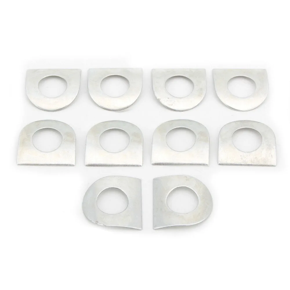 Motorbike Spring leaf Spring washer Motorcycle Silver 10 Footrest Pads For Kawasaki for Hot NEW Motorbike Spring