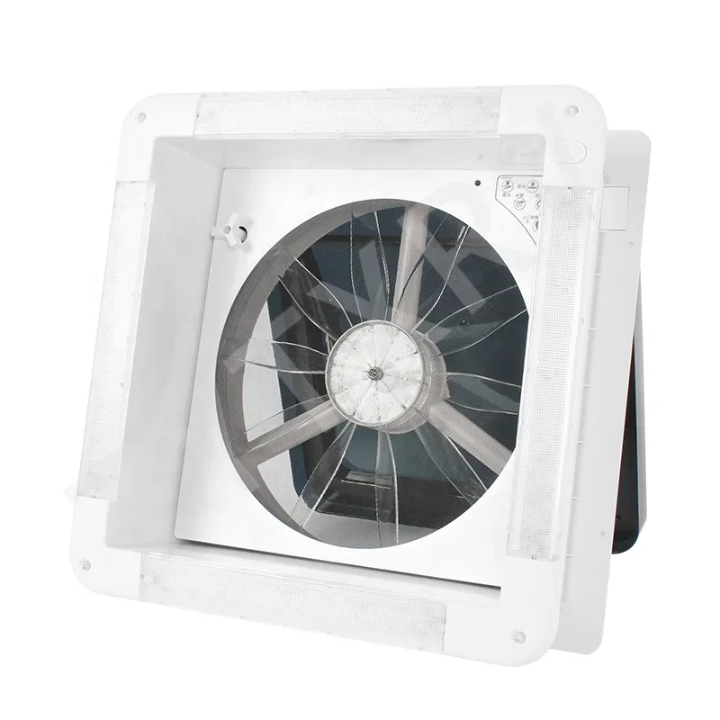 

TYTXRV High Quality 12V 16 Inch RV Roof Vent With LED Light & Rain Sensor White Inner Frame Caravan Electric Exhaust Fan