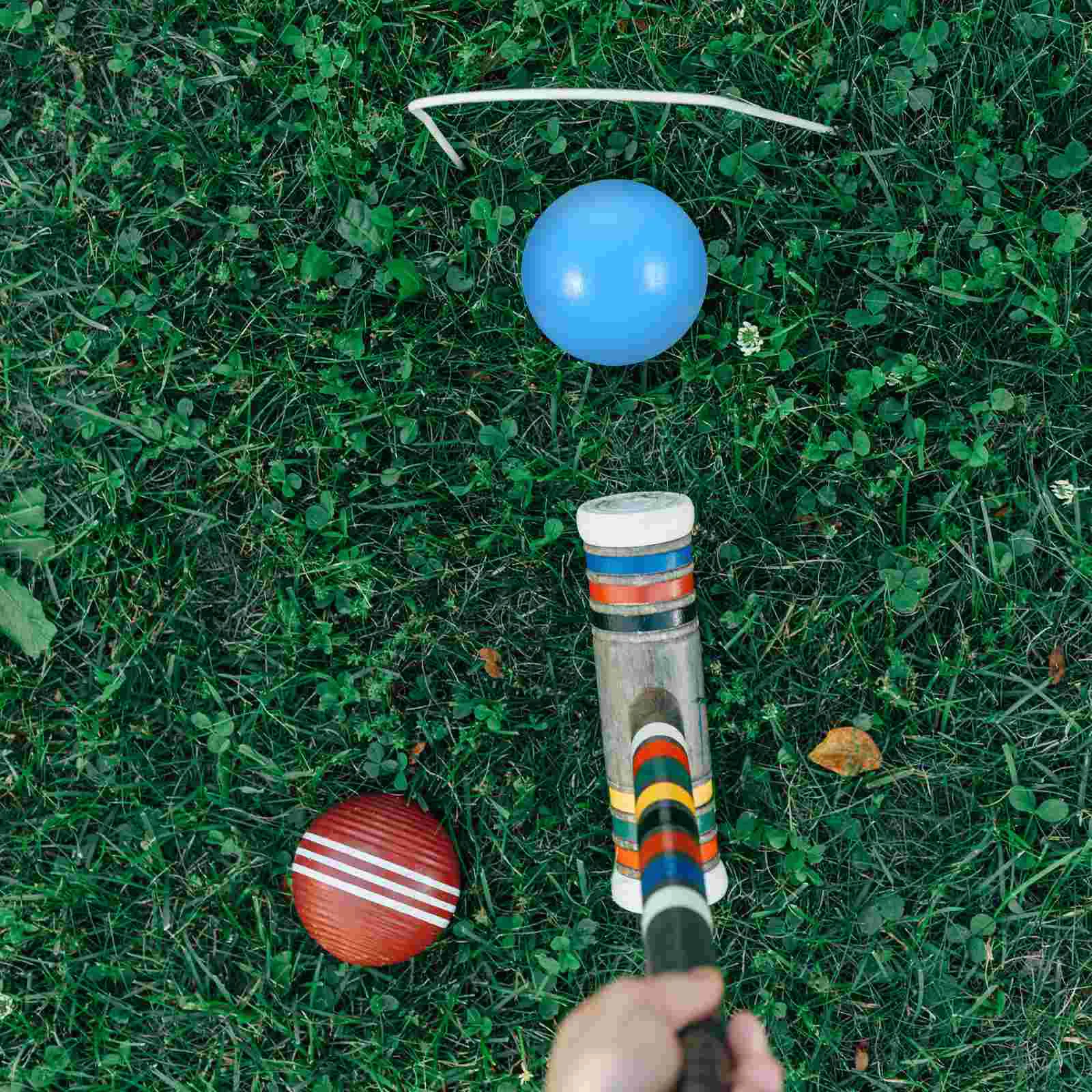 6 Pcs Croquet Toy Outdoor Toys Recreational Sports Balls Wooden Grass Rolling Lotus Tree Bocce Child for Kids