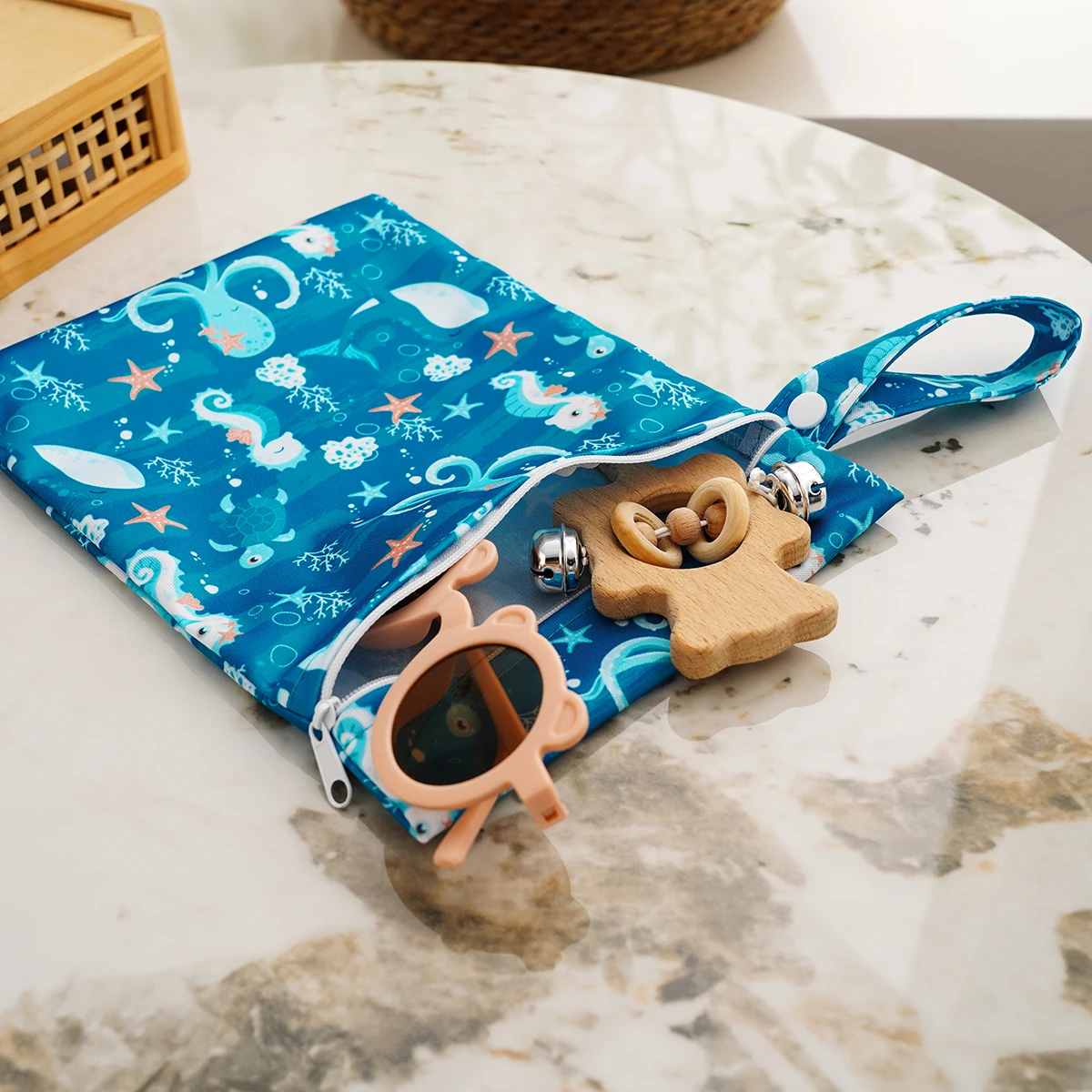 2pcs Set 18*25cm Waterproof PUL Nappy Dry Bag for Diapers Inserts Mini Fashion Wet Diaper Bag