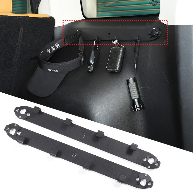 

For Haval Raptor 2023-2026 Carbon Steel Black Car Trunk Both Sides Hooks Trim Interior Car Accessories