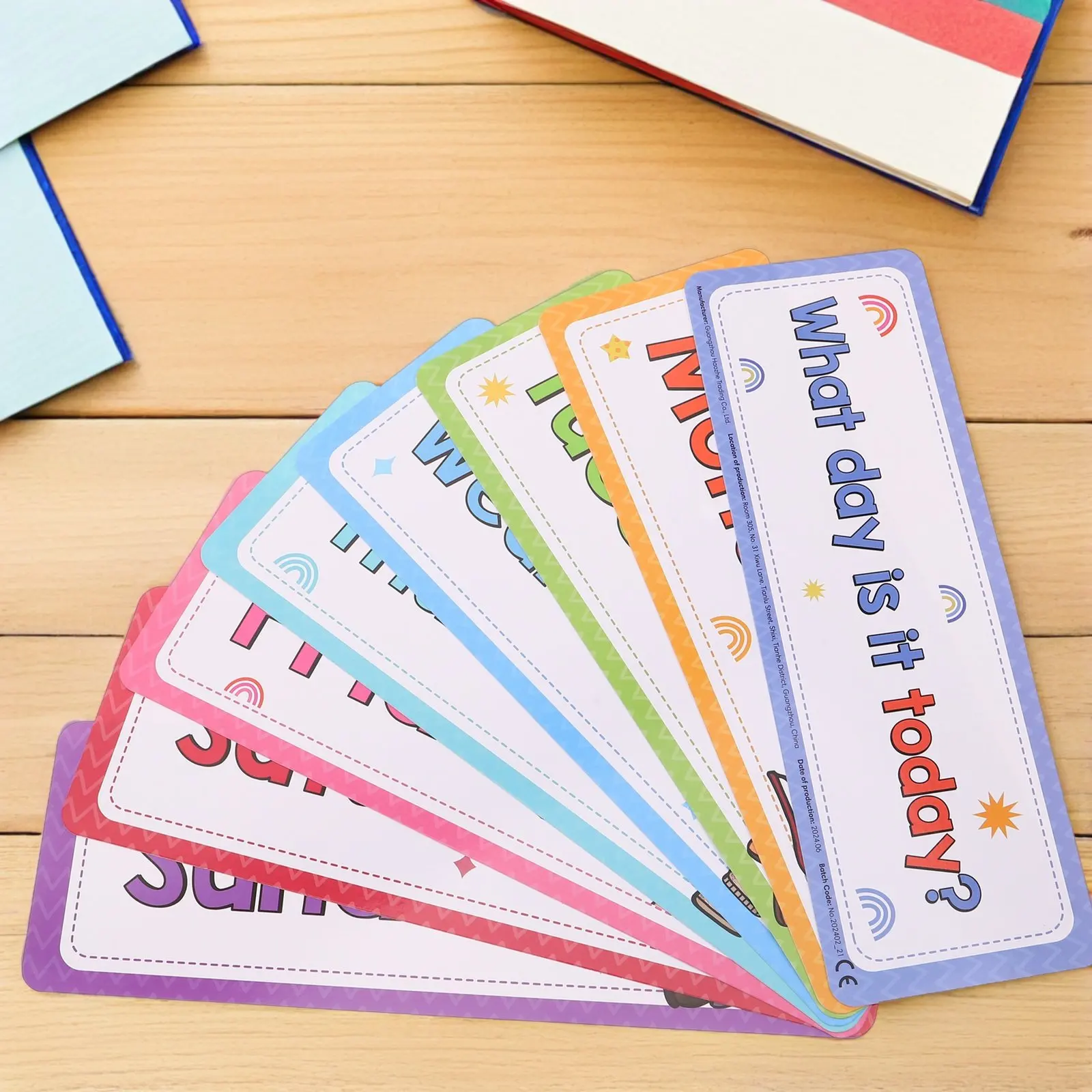 

8 шт. обучающих карточек с днями недели для малышей, карточки для раннего обучения, высокочастотные английские слова, развитие когнитивных способностей