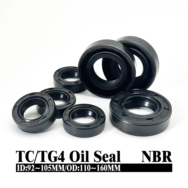 

Черное уплотнение вала NBR TC/TG4, внутренний диаметр 92–105 мм, наружный диаметр 110–160 мм, устойчивое масло, топливо и износостойкая часть для промышленного и сельскохозяйственного оборудования