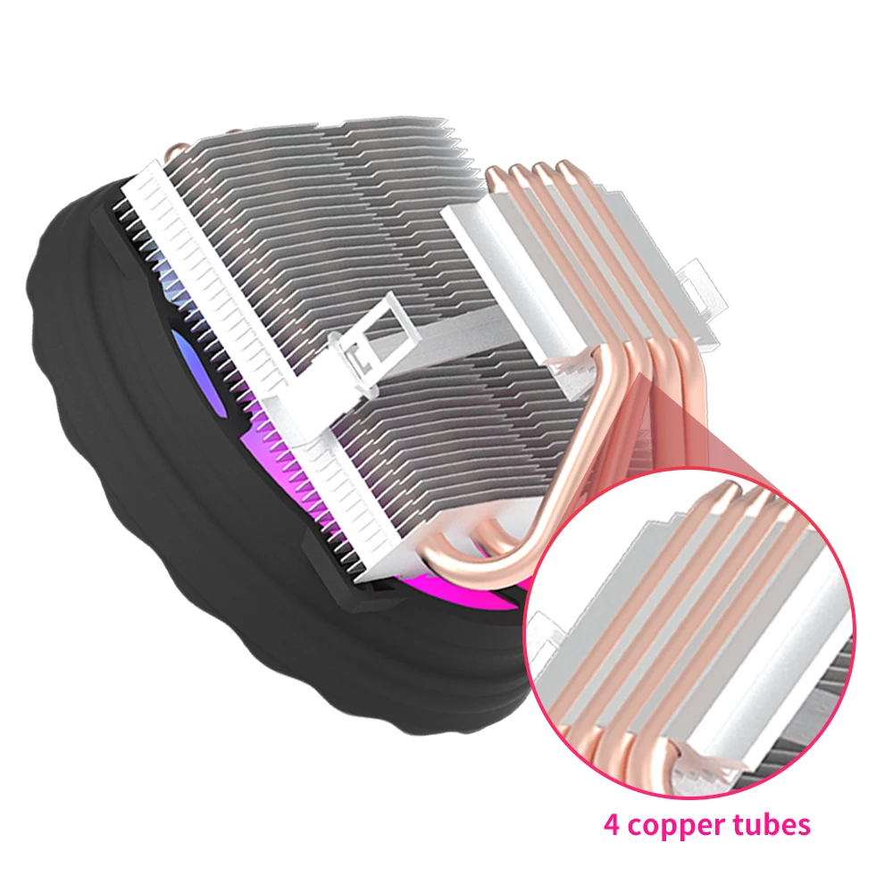 Aigo ICE400X 4 heat pipes cpu cooler Fan RGB 4pin PWM Computer Case Fan Silent Intel LGA 1700 1200 1150 1151  AMD AM3 AM4