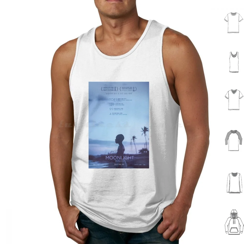 Moonlight Alternative Poster Tank Tops Print Cotton Bong Joon Ho Webbed Oscar Movie Korean Classic Hd Culture Logo Black