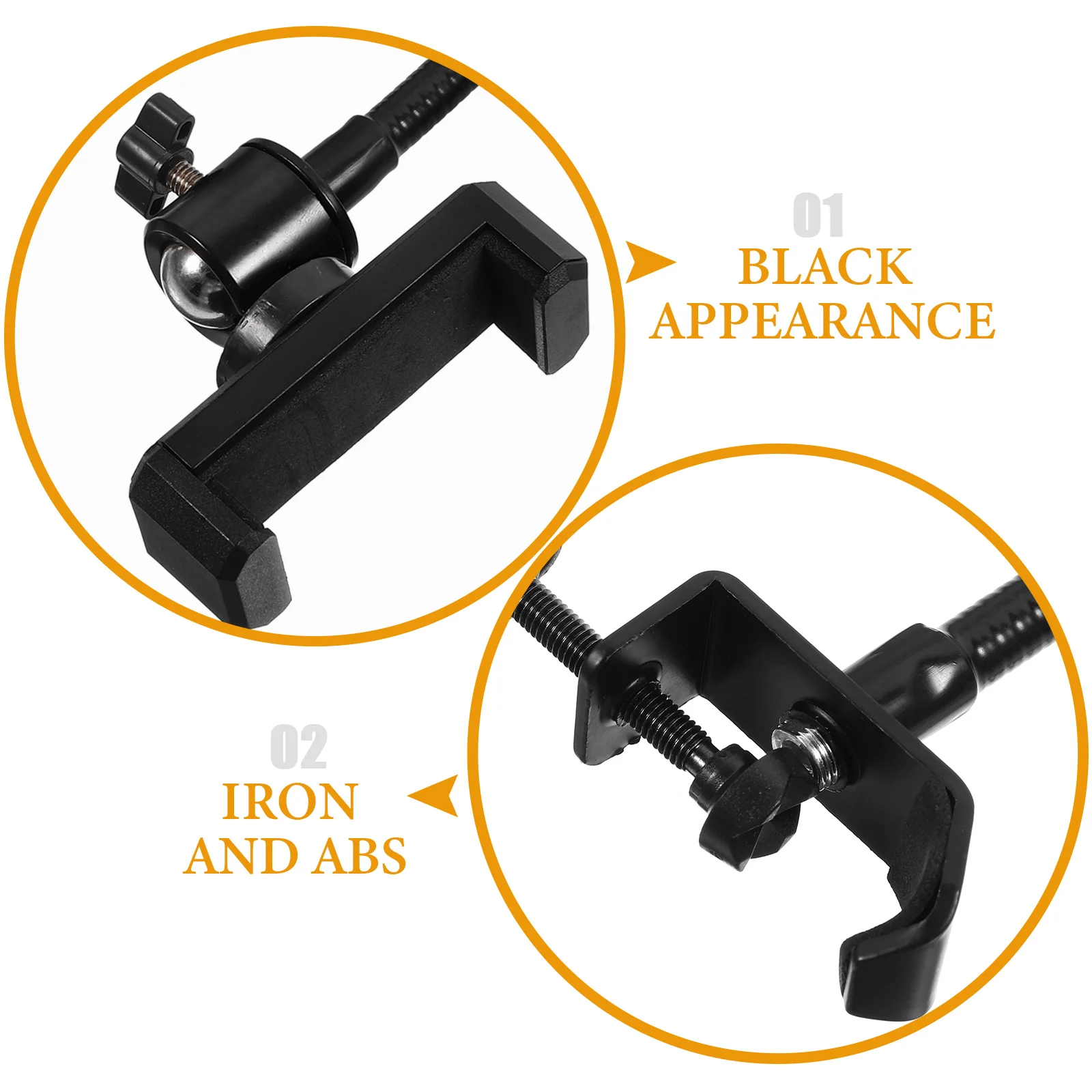 

Adjustable Gooseneck Phone Stand Flexible Hose Holder Live Streaming Desk Mount Universal Clip Iron Mobile For Cell