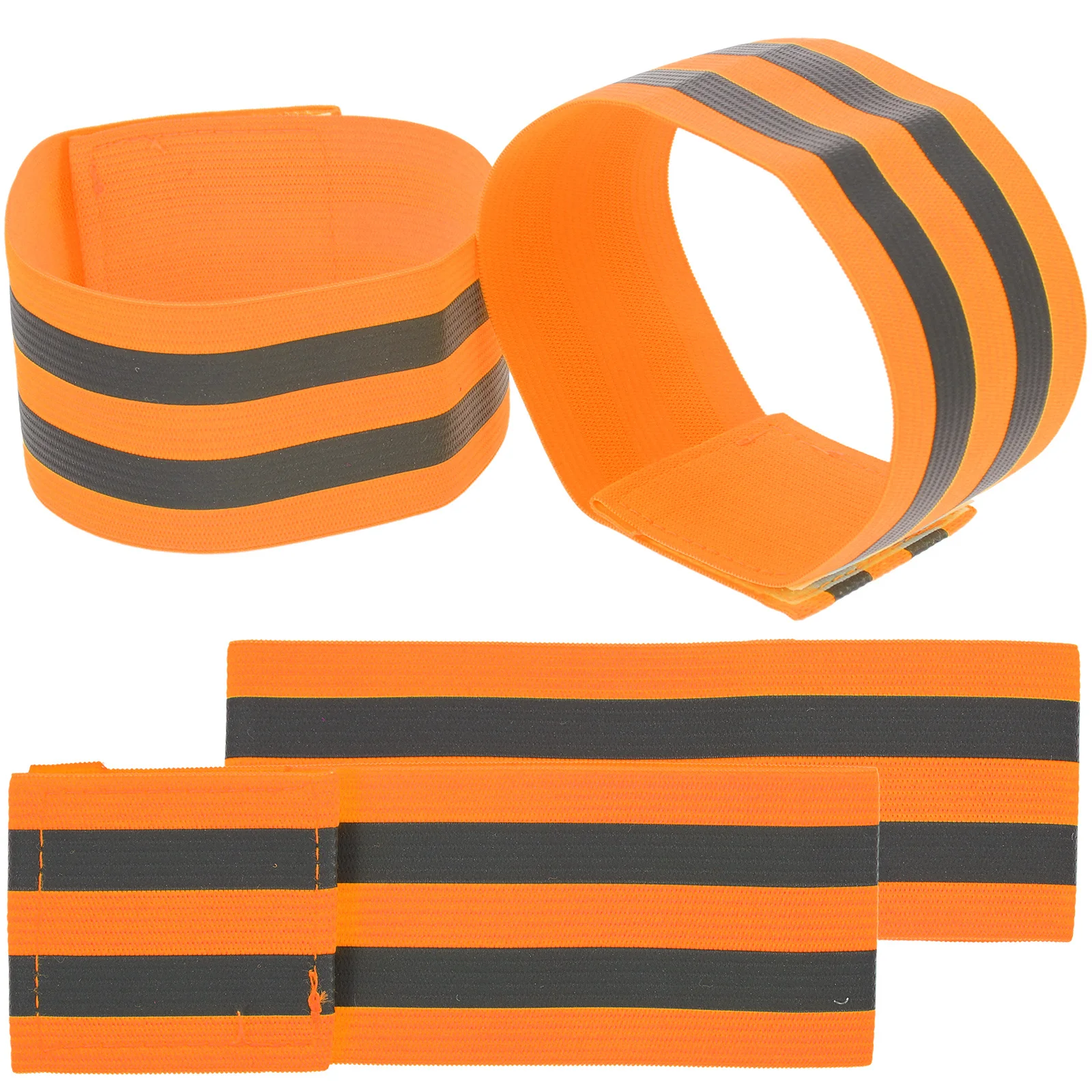 

4Pcs Running Reflective Wristbands High Visibility Safety Armbands Outdoor Walking Cycling Reflective Tape Straps