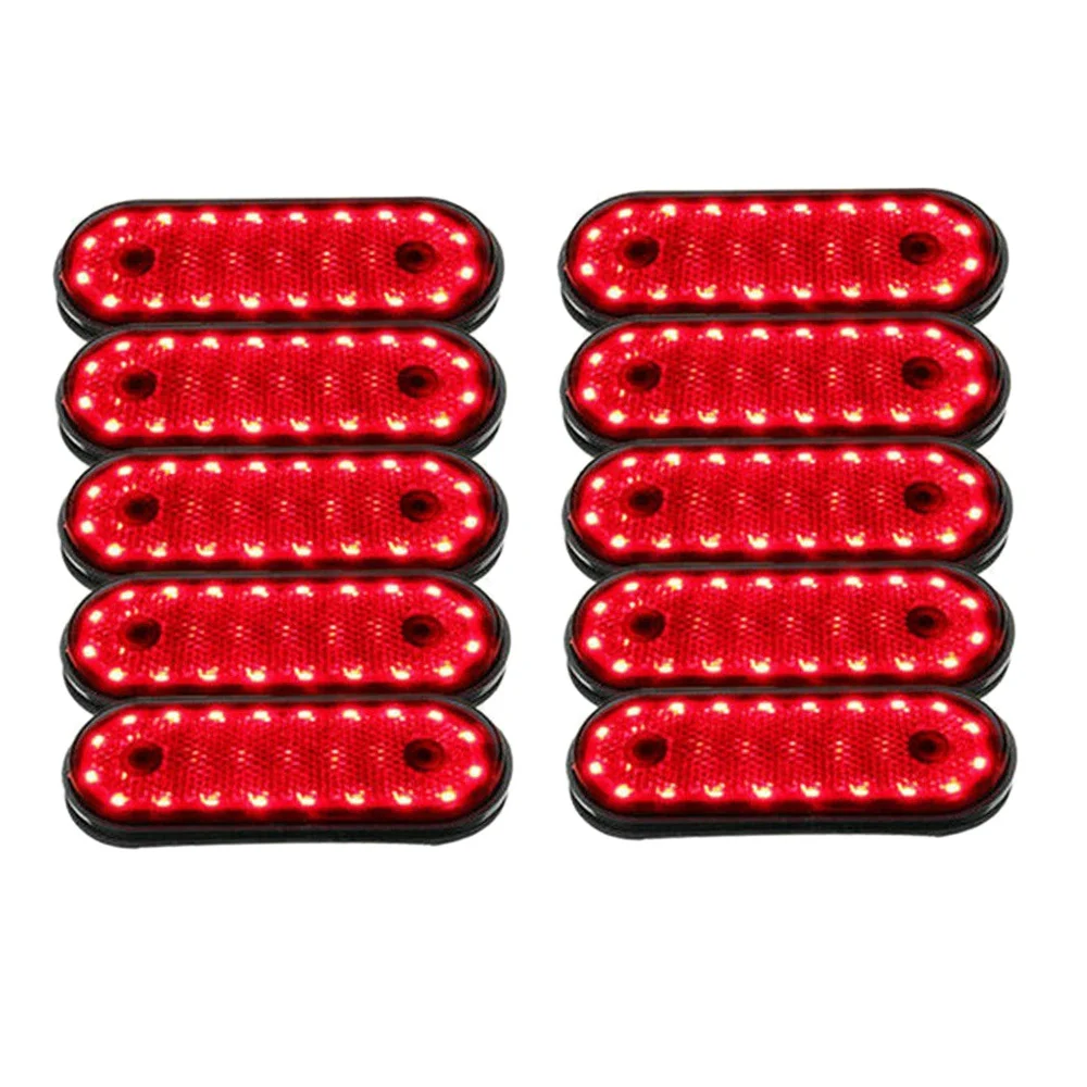 10 x Red 20 LED 4.5inch Side Clearance Marker Lights for Car Truck Trailer Lamp