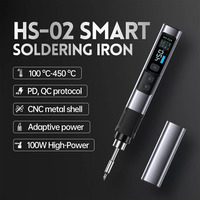 FNIRSIs HS-02 Heating Tool Kit 100W Power Adjustable Temperature 100-450℃ Fast Heating Repair Equipment Adjustable Temperature