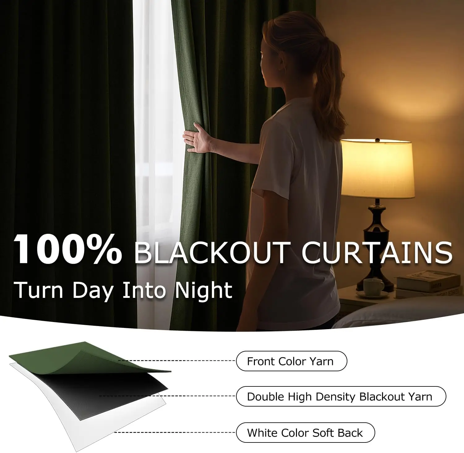 

Miulee 96 Inches Long Pinch Pleated Curtains Blackout, Linen Pinch Pleat Curtains With Hooks Thermal Insulated Light Blocking