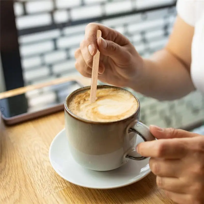 J1UL1N Wood Stir Sticks Coffee Stirrers Disposable Coffee Stirrers Stir Sticks For Coffee Bar