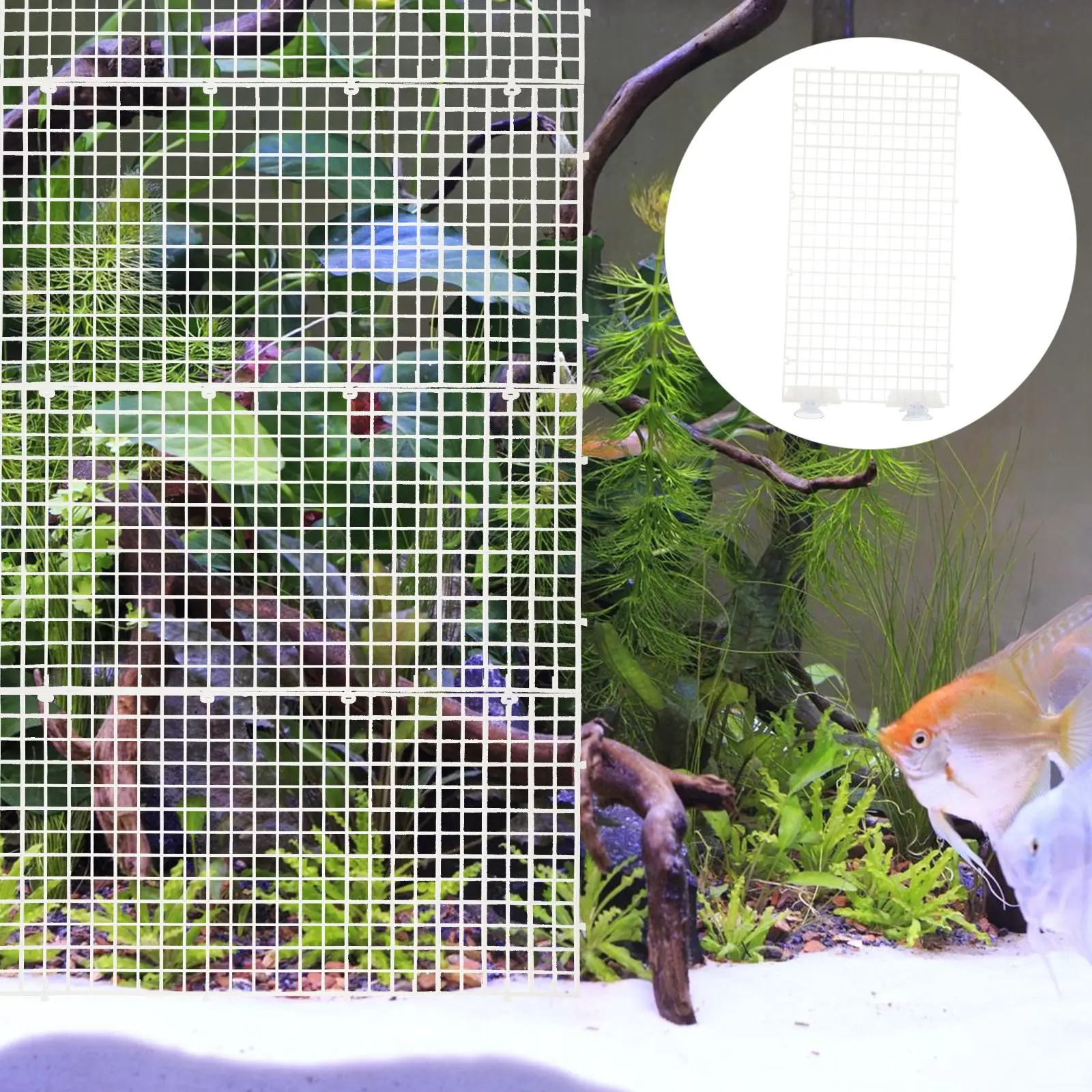 

4pcs Aquarium Isolation Panel Lattice Plate Fish Tank Divider Spliced Grid Breeding Separation Easy Install Remove Pet Supplies