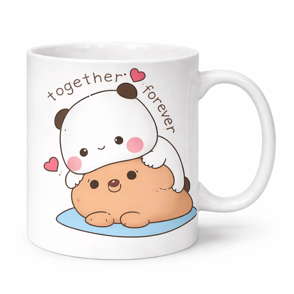 DUDU and BUBU style cute couple cartoon mug, 