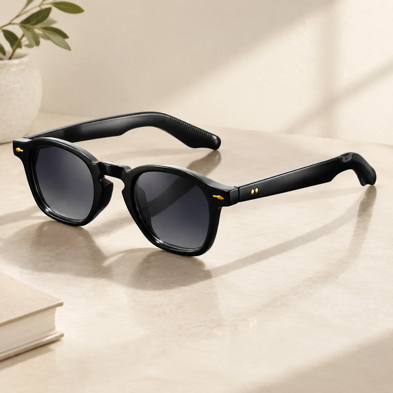 Delicate Retro Style for Men Women Weekend Shopping Fashion Blue Green Clear Frame Square Sunglasses Sun Glasses UV400 Sun