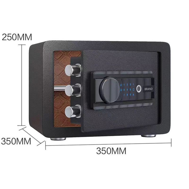 

Steel plate material anti-theft small household safe fingerprint password key password opening