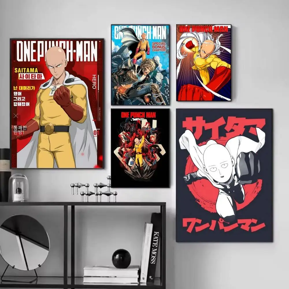 1PC Anime One-P-Punch Man Posters HD Print Vintage Wall Art Decor for Home Study Room - view 4