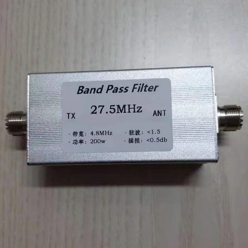 HF 27.5 MHz High Isolation, Bandpass Filter, Narrowband BPF 10m Band M Female
