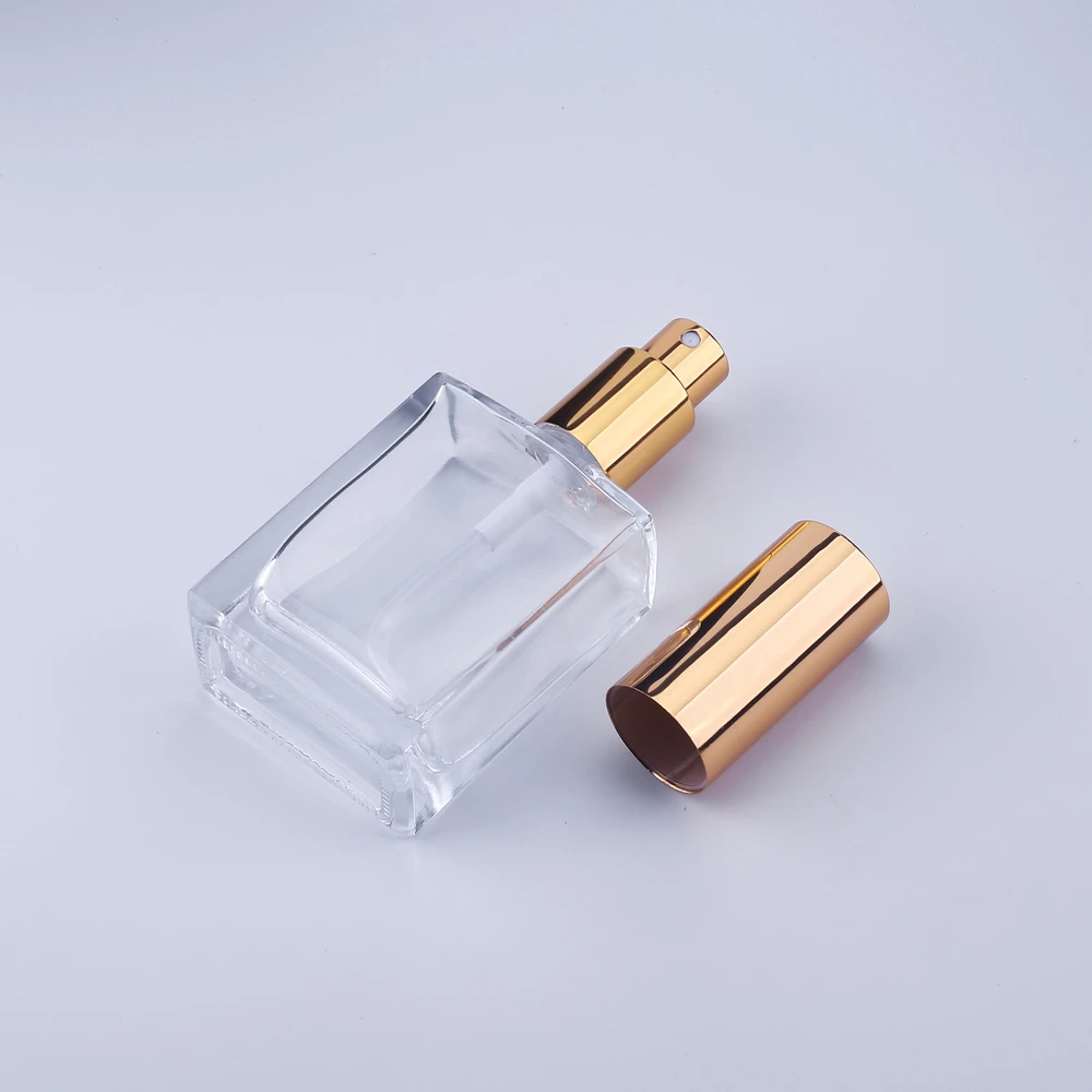 100Pcs 30ML 50ML 100ML Perfumaria Refillable square Bottle With Spray Empty Cosmetic Containers Atomizer Bottle For Travel Tool