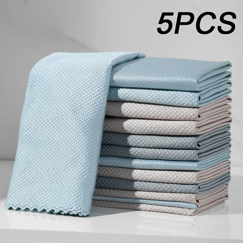 

Кухонное полотенце из микрофибры, салфетка для уборки рыбьей чешуи, с защитой от жира, может поглощать влагу, домашние инструменты, тряпка для мытья посуды