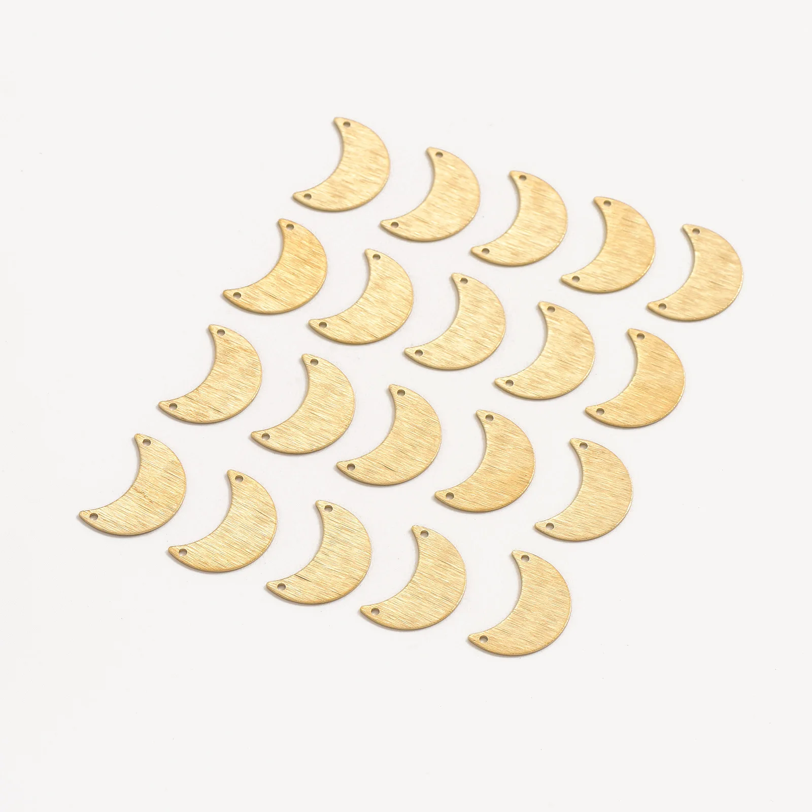 

100PCS Fashion Brass Crescent Moon Charm Connector Pendant 22x15mm DIY Necklace Earrings Making Handicrafts Accessories Supplies
