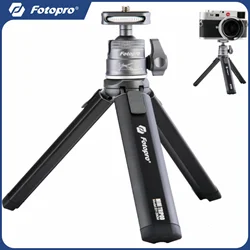 Fotopro SY-390M Metal Tripod One Section Expandable Desktop Tripod with Ball Head 1/4 Inch Screw for Phone DSLR Camera Projector