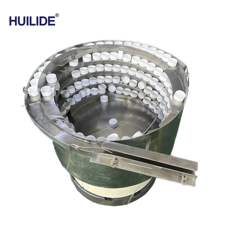 Hot selling high performance customized vibrating bowl feeder for plastic lid from HUILIDE