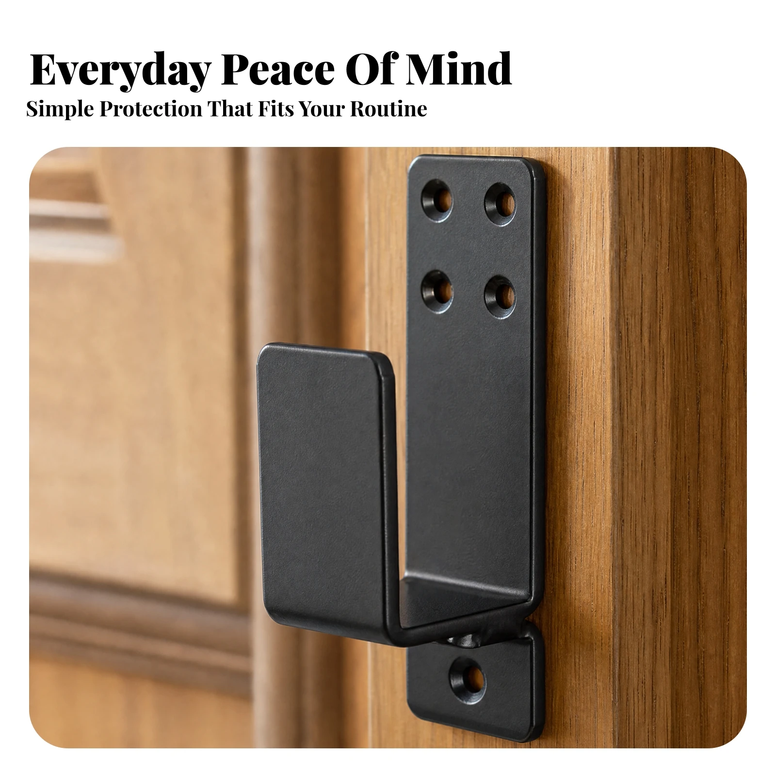 2 Pieces 2×4 Door Bar Bracket Easy to Install Heavy-Duty Door Security Bar Bracket Lumber Lock Brackets Versatile for Garage
